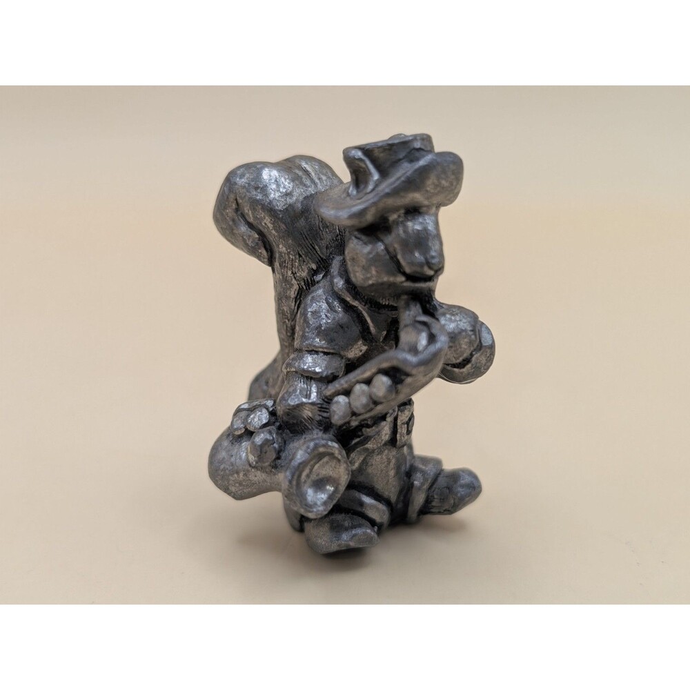Michael Ricker Pewter Anthropomorphic Band Squirrel Playing Saxophone Jazz Music